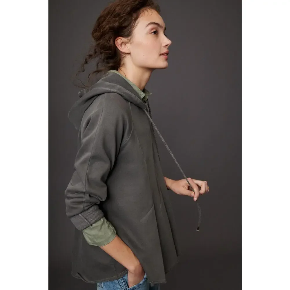 Anthropologie Pilcro Flynn Hoodie Charcoal Gray Hooded‎ Sweatshirt XS